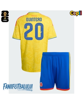 Columbia Juan Fernando Quintero #20 Echipament de Fotbal Replică Mondial 2026 Copii Acasa (+ Șorturi)